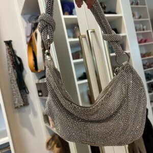 Cult Gaia Metallic Beaded Shoulder Bag